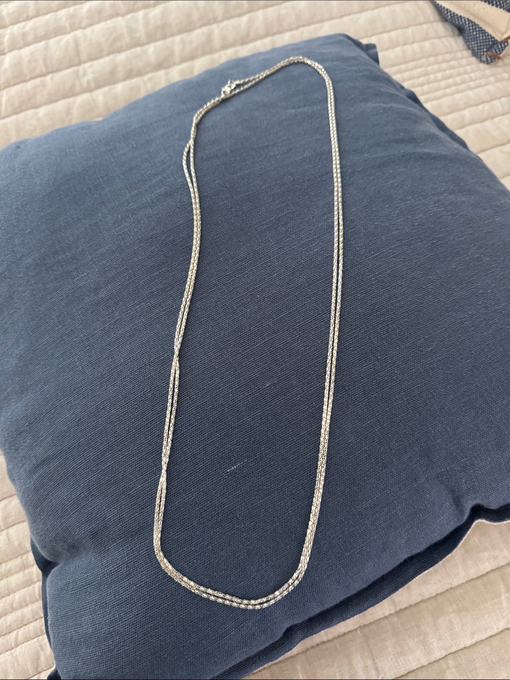 Silver Twisted Rope Chain Necklace - Women Jewelry